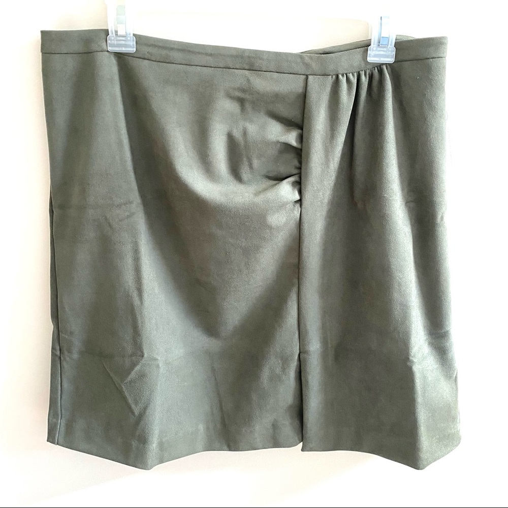 Anthropologie Roxanna Faux Suede Mini Skirt 14